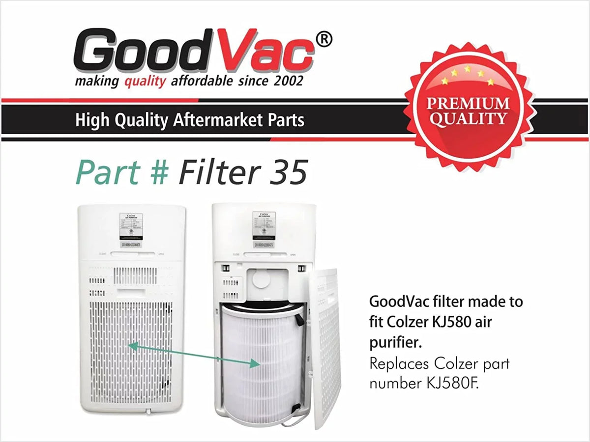 KJ580 COLZER with True Filter Compatible H13 HEPA GOODVAC