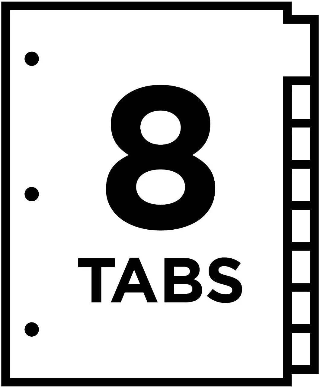Insertable Big of Multicolor 24 8 Dividers, Case Sets Pack Plastic Tabs, Avery 11901 Tab