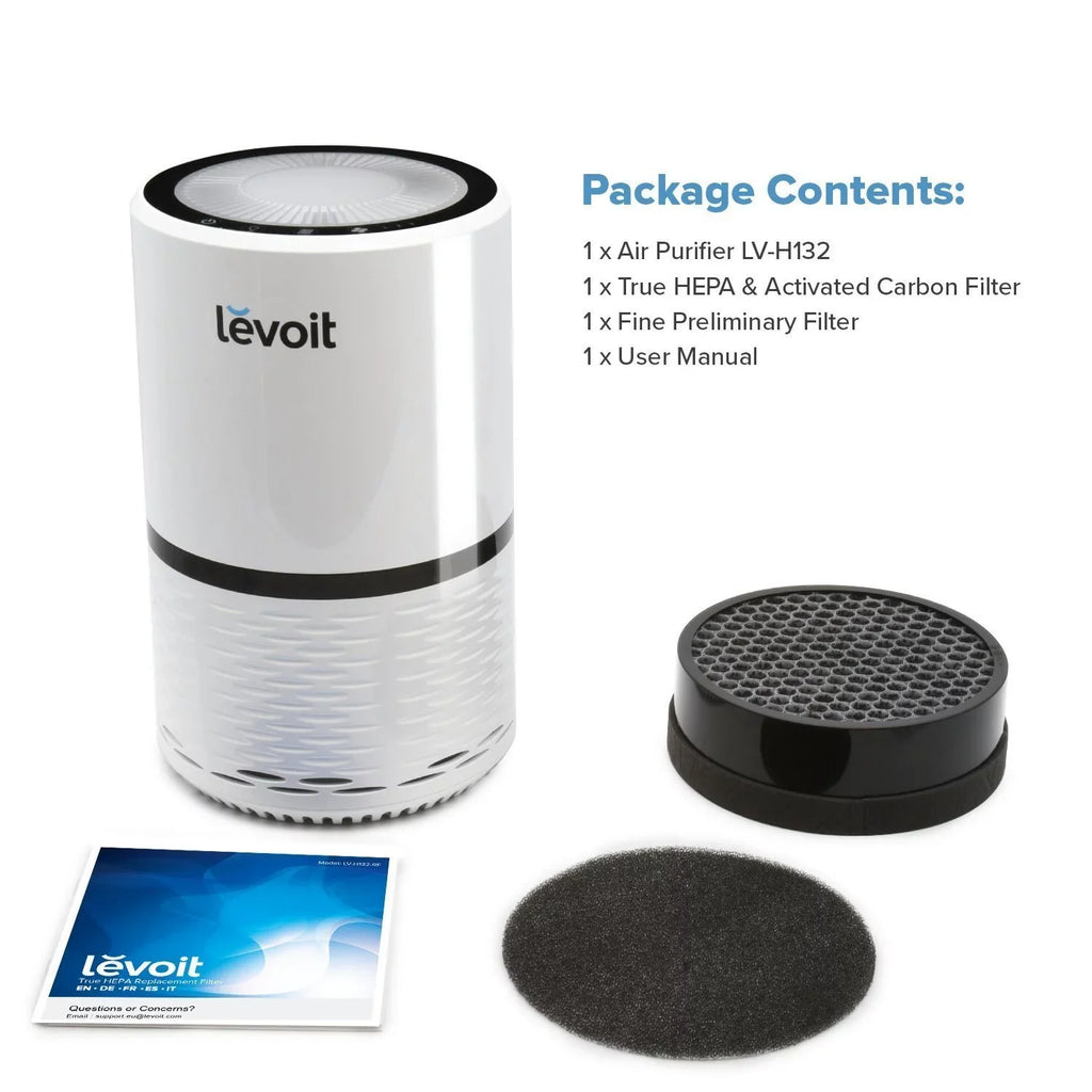 Filter LV-H132 Air and with True Bacteria, Hepa Purifier LEVOIT More for Smoke,