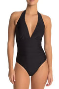 Swimsuit, 8 One-Piece BLACK Halter Tommy US Hilfiger Solid