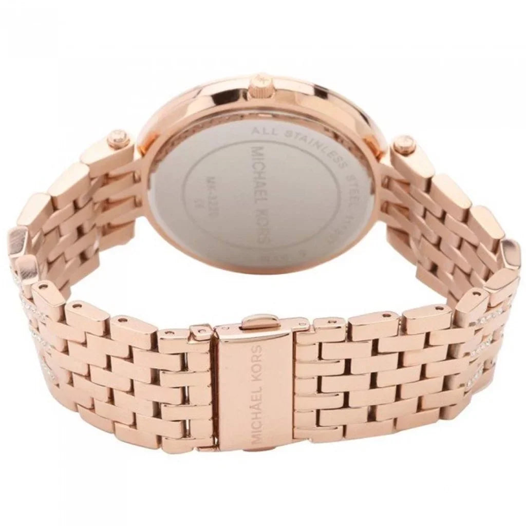 Watch Michael Japanese Quartz Darci Rose Plated Stainless-Steel Fashion MK3220 Women's Gold Kors