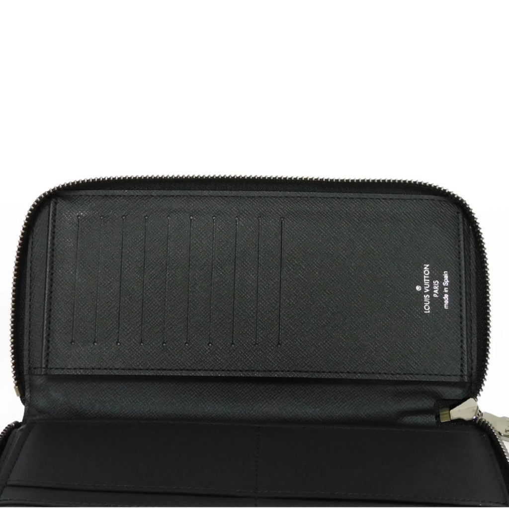 Zippy (Good) Billfold LOUIS Vertical Pre-Owned Eclipse VUITTON Round Long Logo Noir M62295 Zipper Monogram Men's Wallet LV