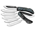 3.5" Stainless RLY50C Inserts 420J2 Gray Black, Razor-Lite EDC Point Tanto Steel Drop Polymer Edge Outdoor