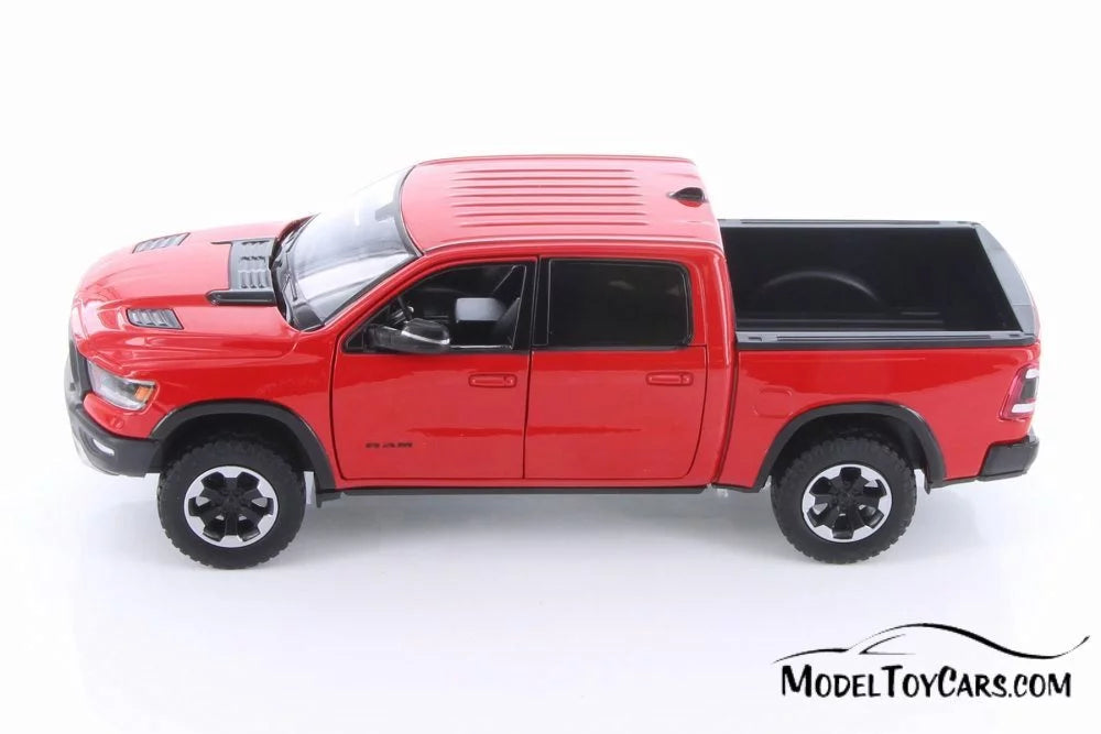 New Truck, scale Cab 79358/16D - BOX) Toy Red Rebel - Ram but 1500 Model Showcasts (Brand 1/24 Car Dodge 2019 NO Crew Diecast Pickup