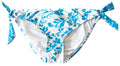 Bikini Women's Bottom Retro Swim Turquoise/White Side Print Athena Floral Hybrid Tie