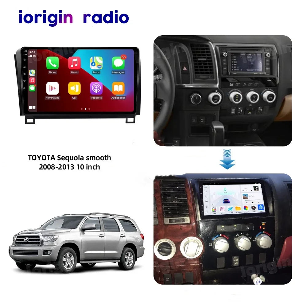Tundra GPS FM Toyota DSP for Sequoia with 2007-2013, Inch Carplay Bluetooth Navigation Car 4GB Audio AM 13 2008-2017, 5.0 10.1 Radio Android 64GB