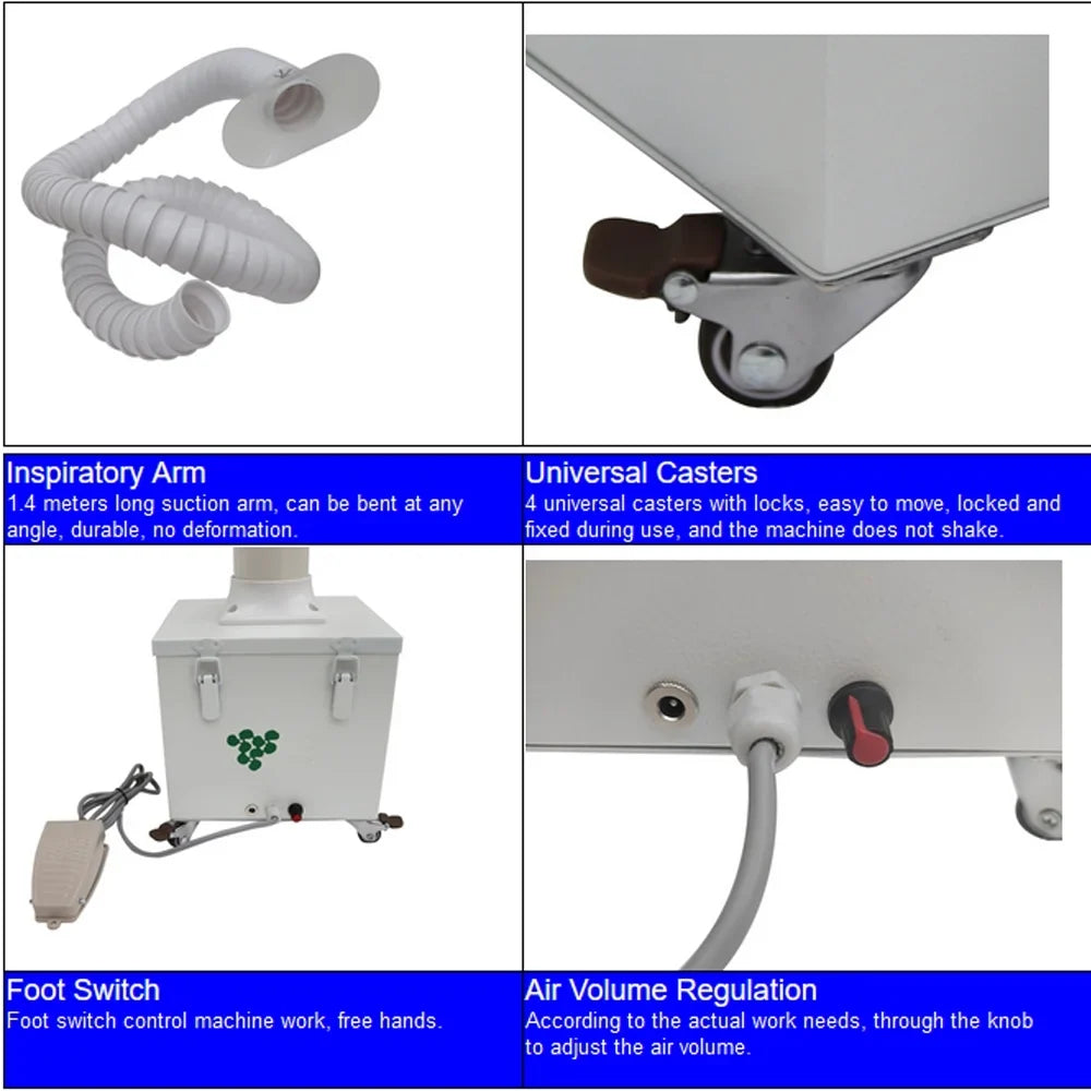 Smoke Purifier Welding Portable Purifier Foot 12V with Smoke Dry Welding Extractor Switch Fume