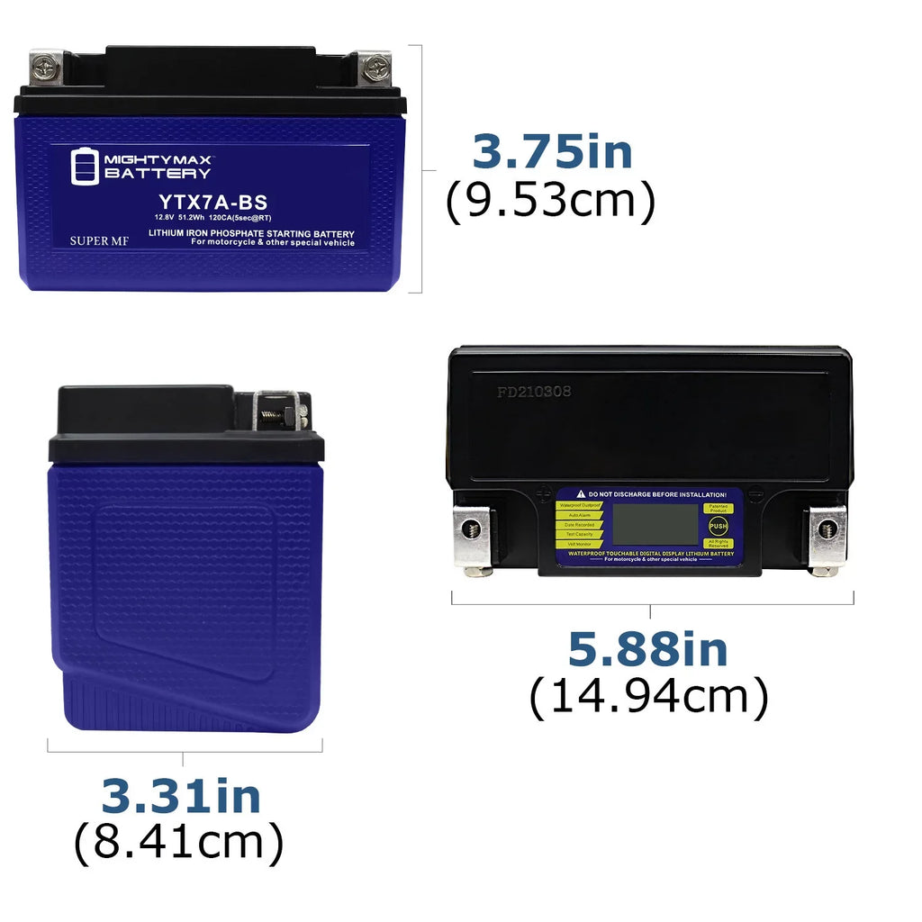 Evo Replacement Battery Tweet Pack 2014 50 Peugeot Compatible Lithium Scooter with 6 YTX7A-BS -