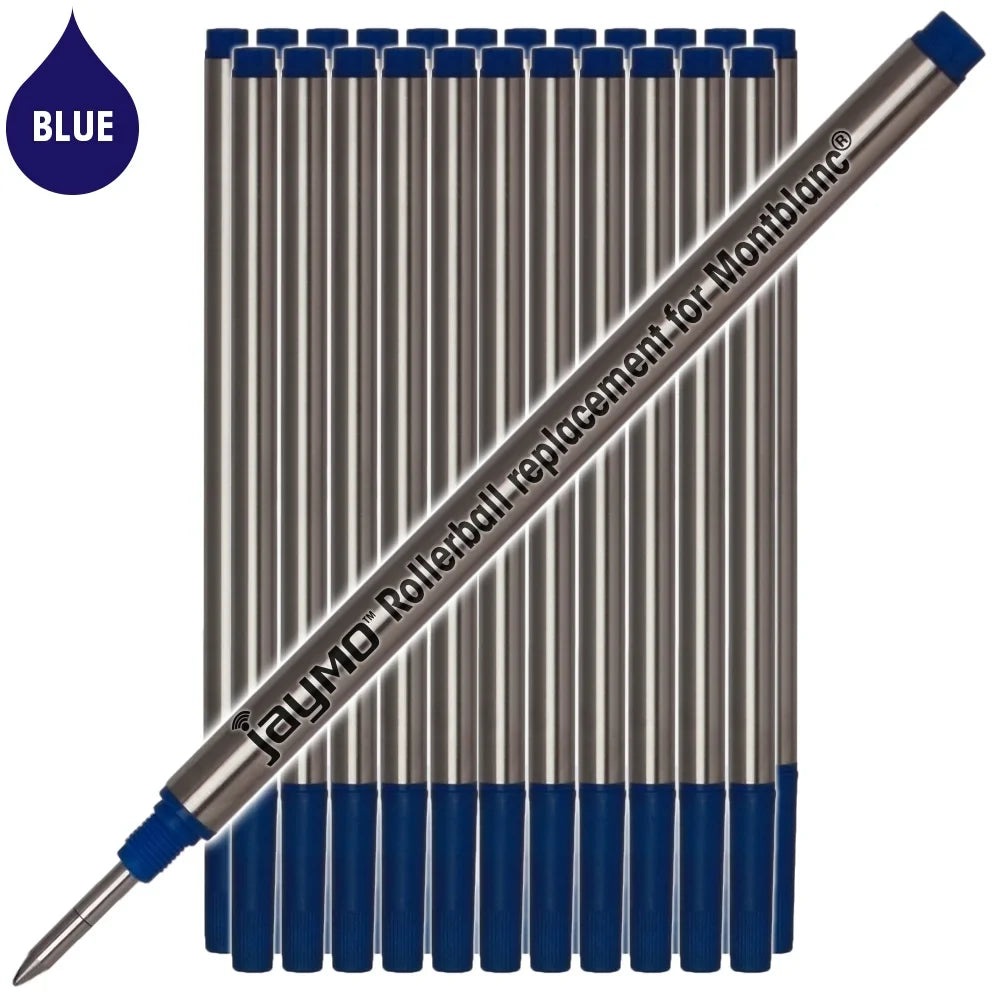 Refill - 24 in Blue Montblanc 4.44 Replacement Jaymo 113 Rollerball for 105159 Pen - Measures mm / - Long
