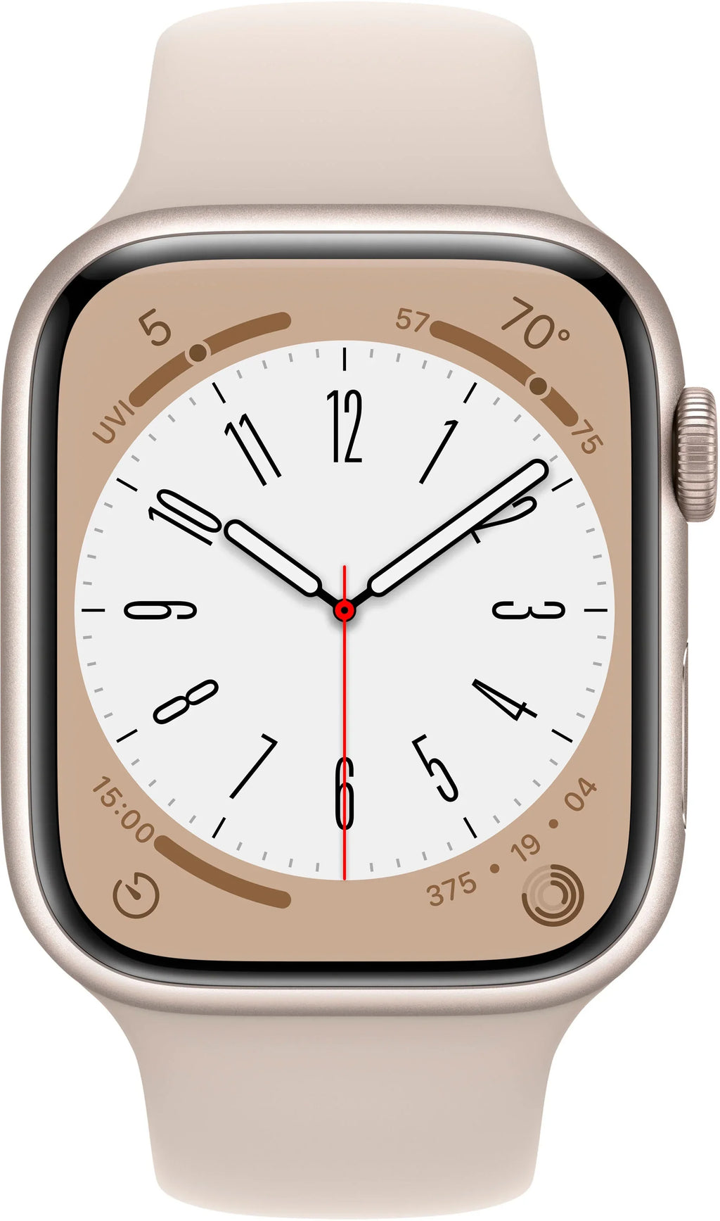 Series 8 MNUP3LL/A Band Sport Starlight 45mm Restored Watch 8 Aluminum (Refurbished) Starlight Apple Gen