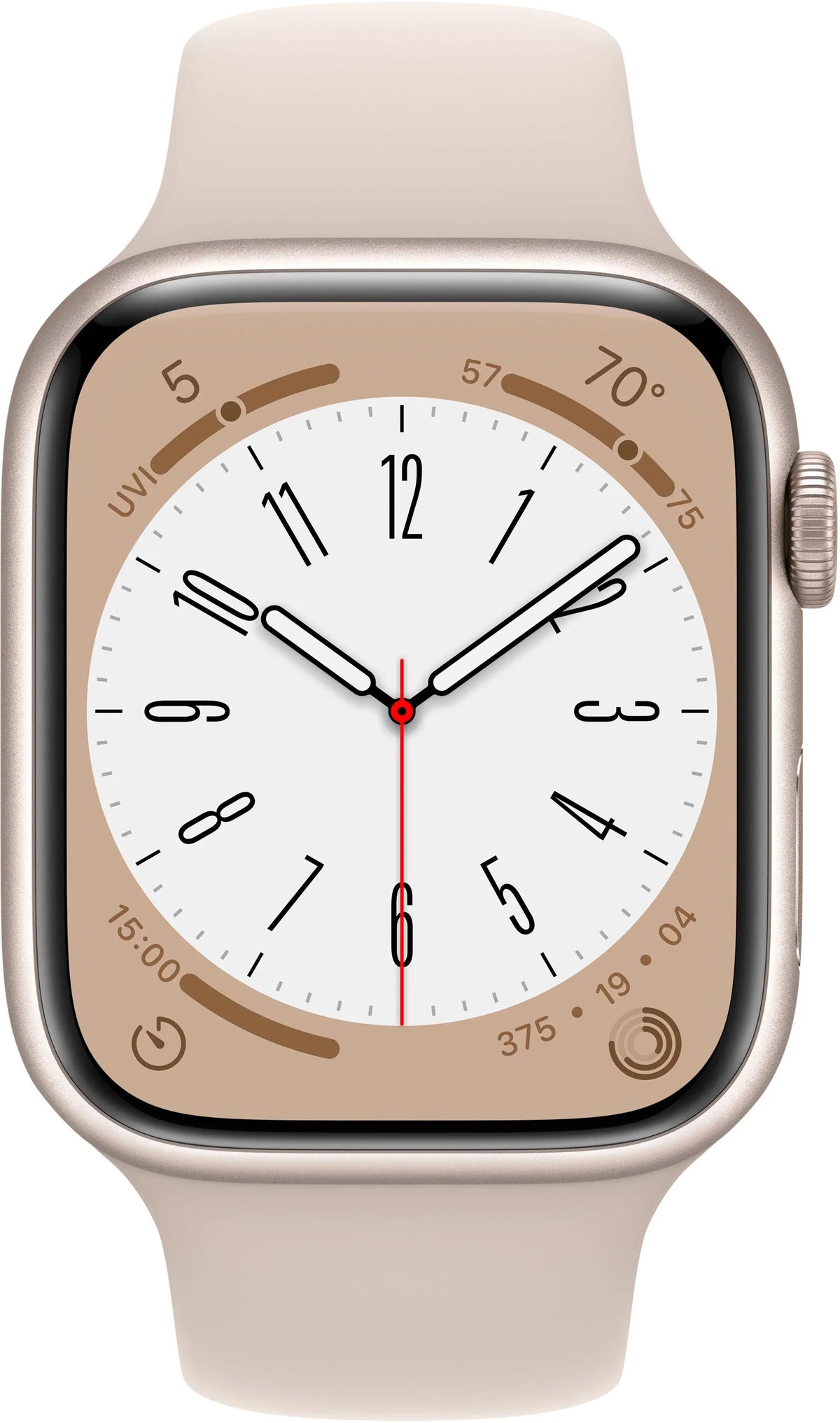 Series 8 MNUP3LL/A Band Sport Starlight 45mm Restored Watch 8 Aluminum (Refurbished) Starlight Apple Gen