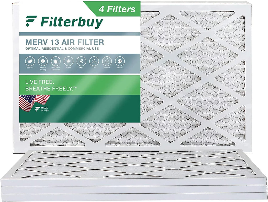 HVAC Air Furnace Filterbuy 13 Filters (4-Pack) 12x25x1 MERV Pleated AC