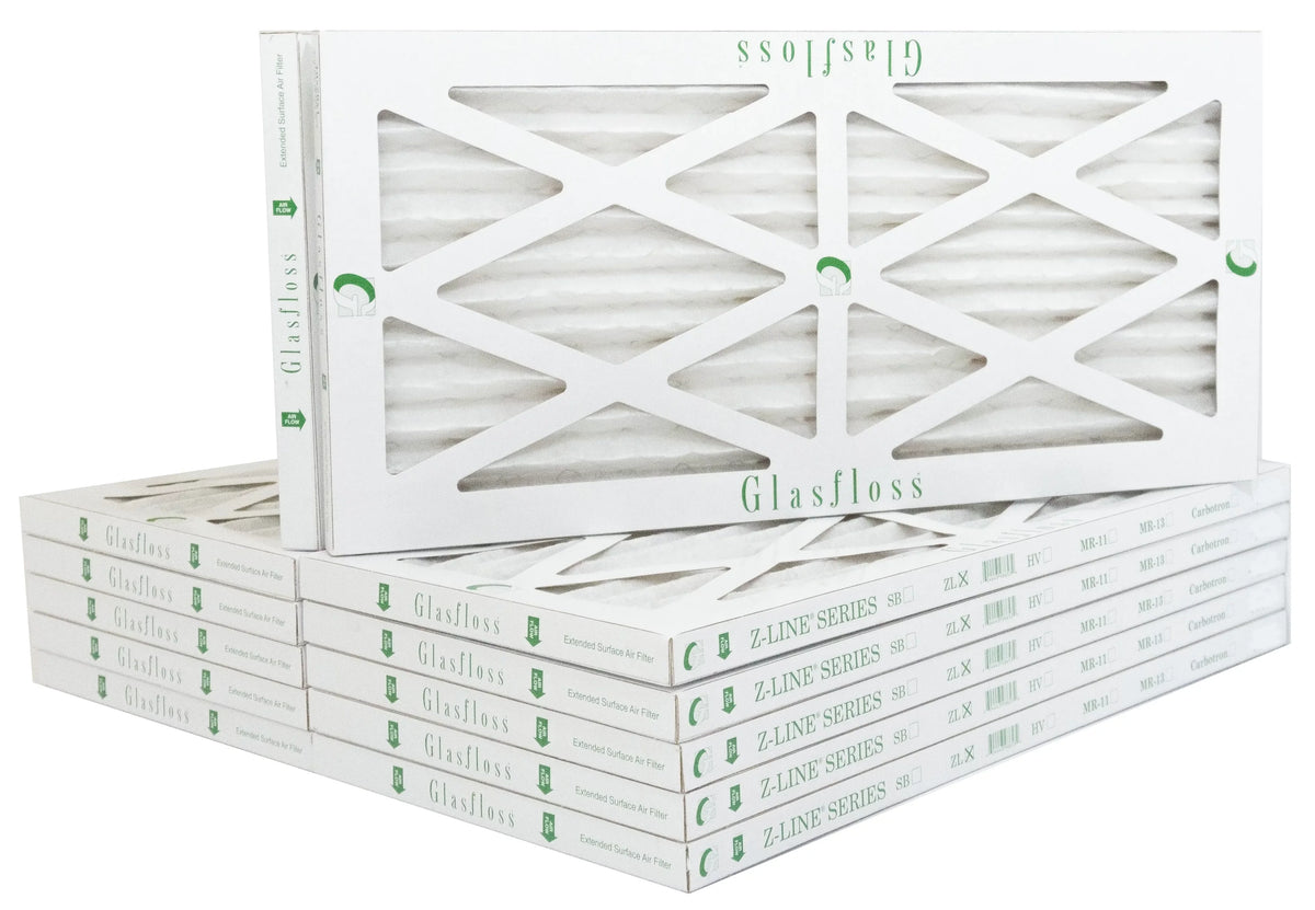 10 - Size: 12x24x1 Furnace -Qty:12 Glasfloss x 11.5 USA (Actual - 23.5x7/8 - Air inch) Made MERV Filter in
