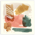 Abstract Contemporary Ochre Wall Echo x Colorful in. II Art Art - Glass Empire Direct 38 38 Panel Tempered Frameless