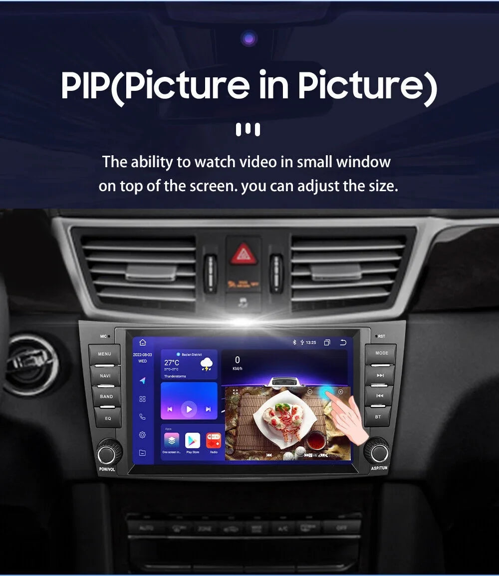 Car W219 E-Class DSP Benz for Mercedes Carplay 8" Nav Radio 1280*720 GPS Stereo