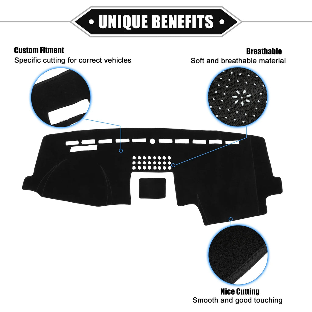 Cover 2015-2020 Bargains F150 Dashboard Unique for Console Mat Car Protective Ford Center Compatible Polyester