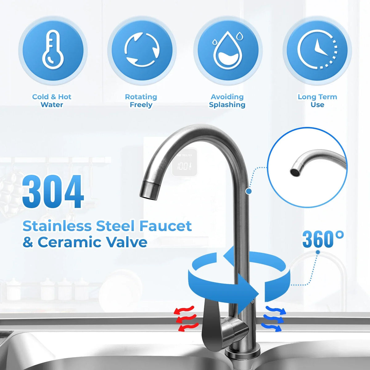 Prep Bowls Steel w/ Commercial Kitchen Catering Catering Utility w/Faucet Stainless Table Kitchen 2 Sink Bowls Home Prep 304 Drainboard Kitchen Sink Catering Sink +Shelf Bowl Prep 2 Table Bowl