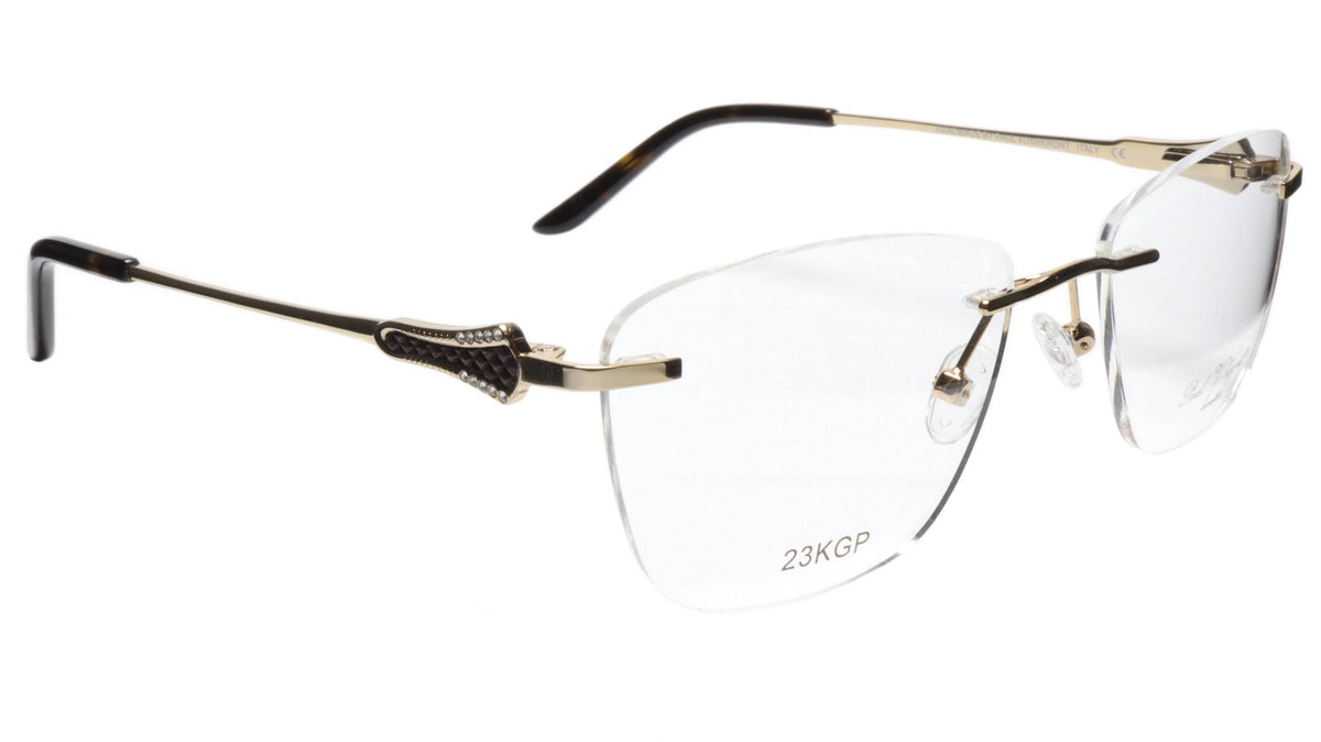 Vosheront Acetate Optical 52-18-135 & Black Square Frame Tapered Gold 37 Paul
