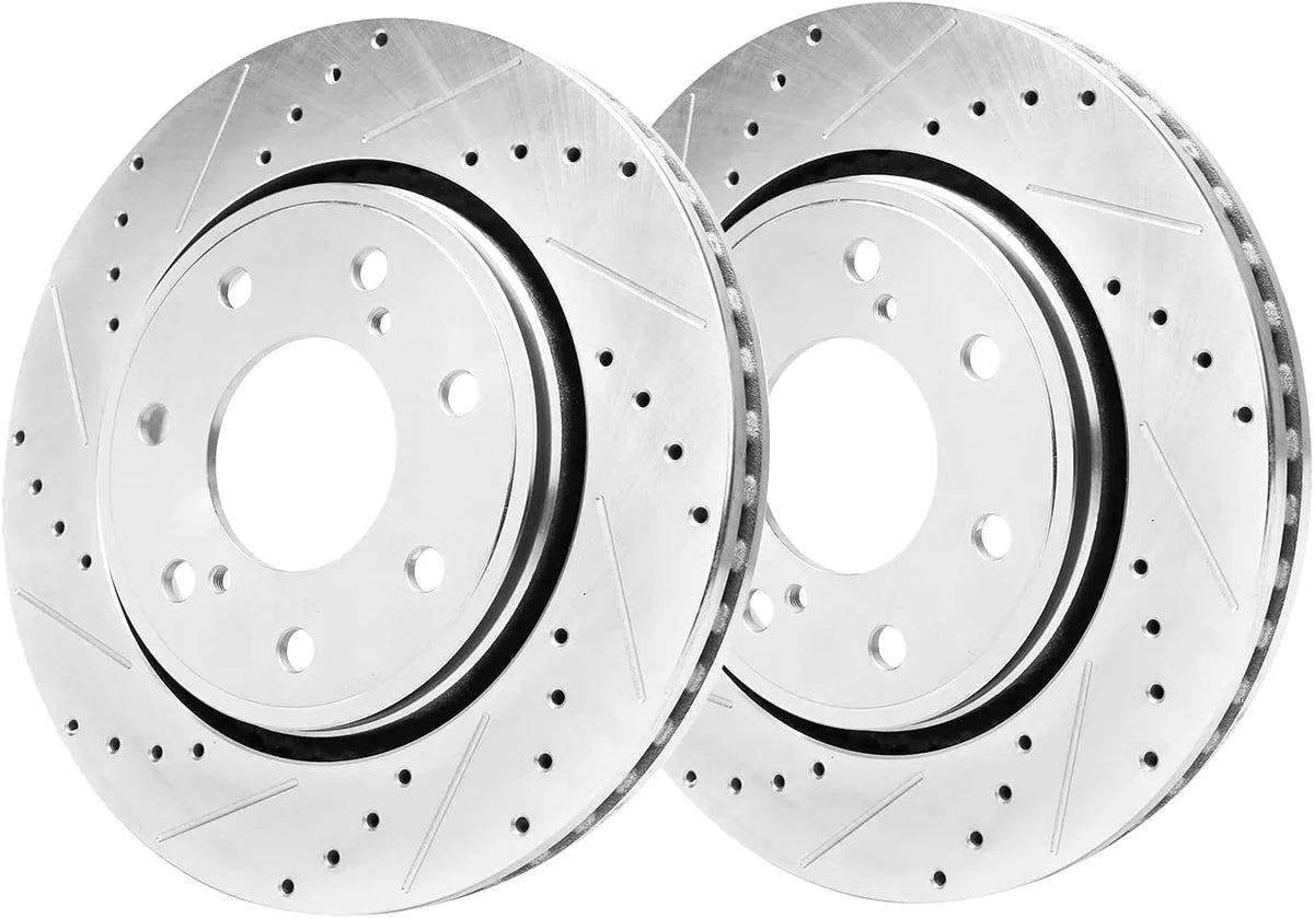 (7-Lug) Slotted 2014 F-150 Ford Replacement Detroit 2017 2012 for 2013 2016 & Rotors Drilled 2011 2015 - 2010 Front Axle Brake