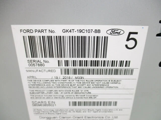 CD Transit Satellite w/ Ford Radio MP3 250 Pre-Owned (Good) 150 OEM Receiver GK4T19C107BB 17-19