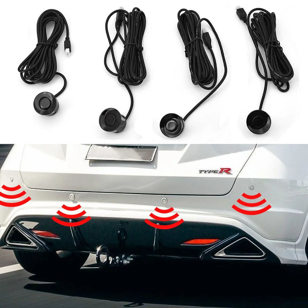Kit+Universal Blind Backup Warning Vision Reverse View Detection and System 4.3in Parking Monitoring Rear Spot Car HD Sensor Set Camera Monitor Night Radar