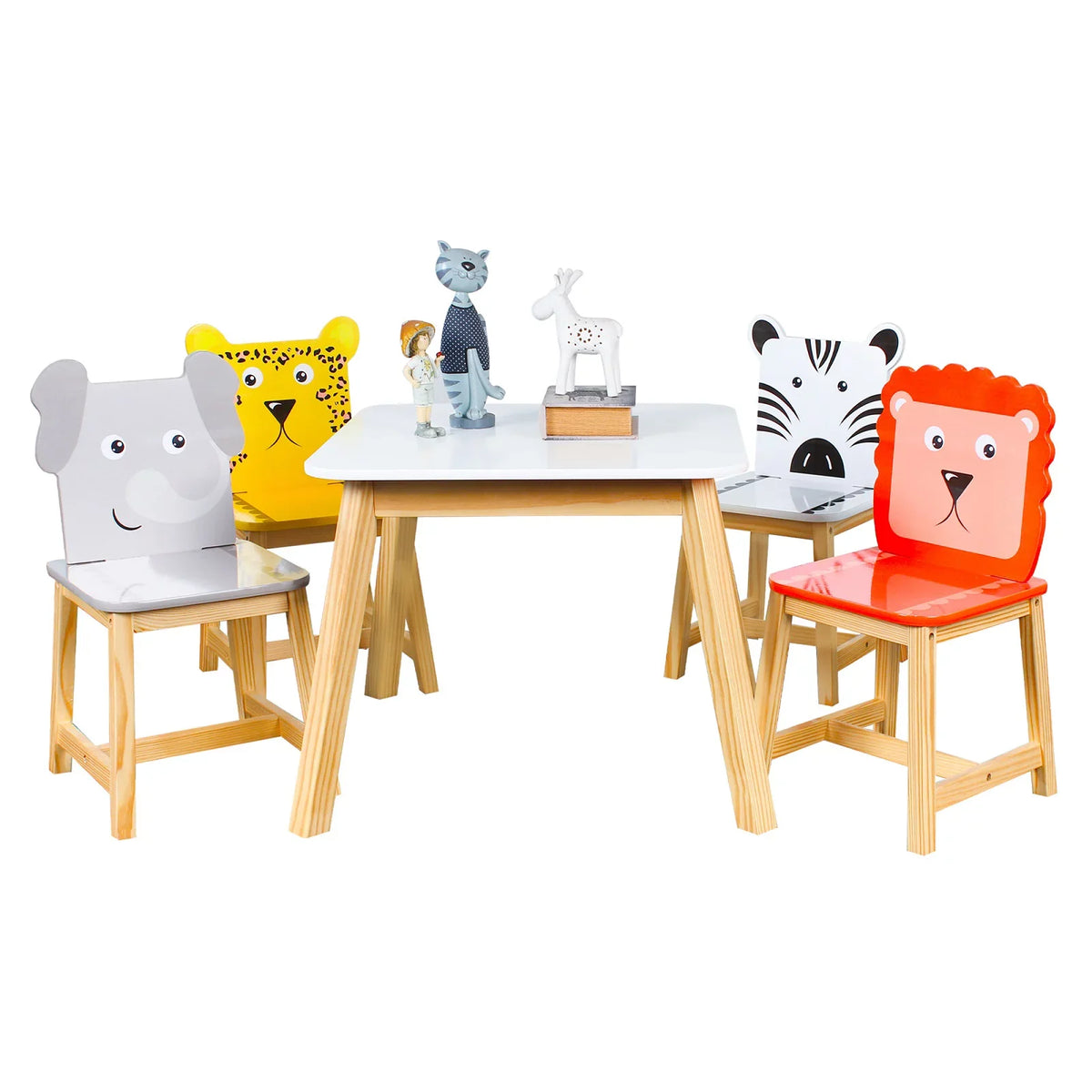 5 Drawing Kids Animals for Wood Table Chair Learning Piece Toddler 4 Crafts White Cartoon Set and Table Playing with Chairs Kids Set Table