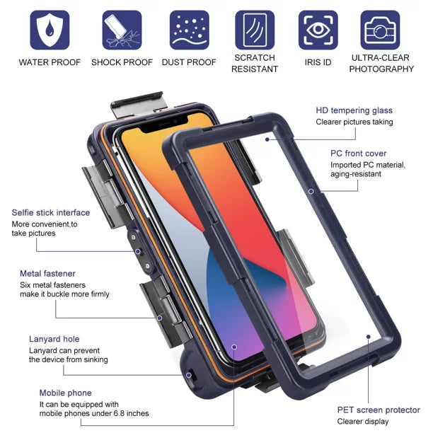 Diving 5G And Swimming Protective for Lanyard LCD Underwater Housing Axon all Waterproof Snorkeling Phones Case Video SE 6.9 Professional Inch ZTE to Up [15m/50ft] Surfing Photo 11 with UrbanX