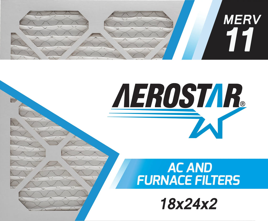 USA 11, MERV Air the Aerostar 18x24x2 Made Box Pleated of in 6, 18x24x2, Filter,