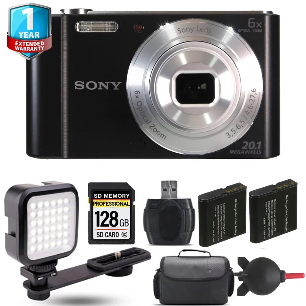 1 + Yr Warranty + Camera - Digital Cyber-shot Battery Kit Extra DSC-W810 Sony 128GB
