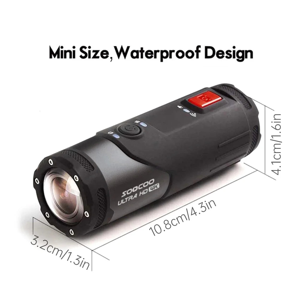 Helmet SOOCOO WiFi 4K mounted Head Camera APP Waterproof Camera,
