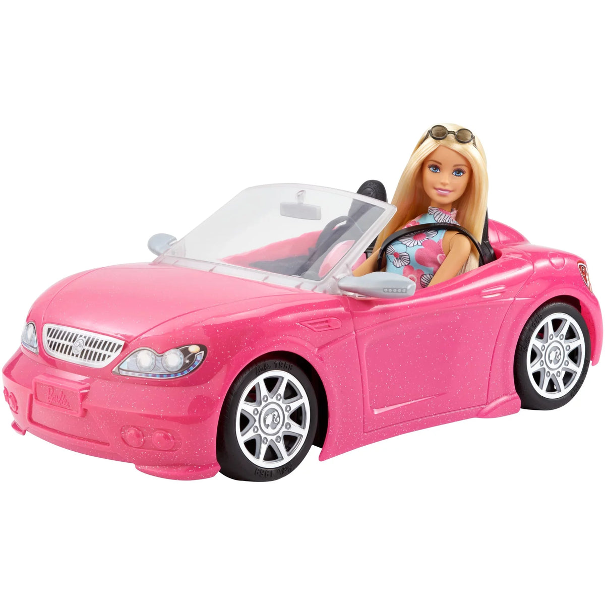 with and Doll Seat Wheels Convertible Pink 2 Car Rolling Barbie Collection