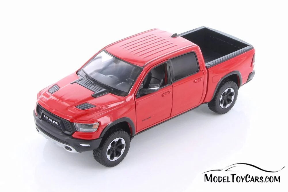 New Truck, scale Cab 79358/16D - BOX) Toy Red Rebel - Ram but 1500 Model Showcasts (Brand 1/24 Car Dodge 2019 NO Crew Diecast Pickup