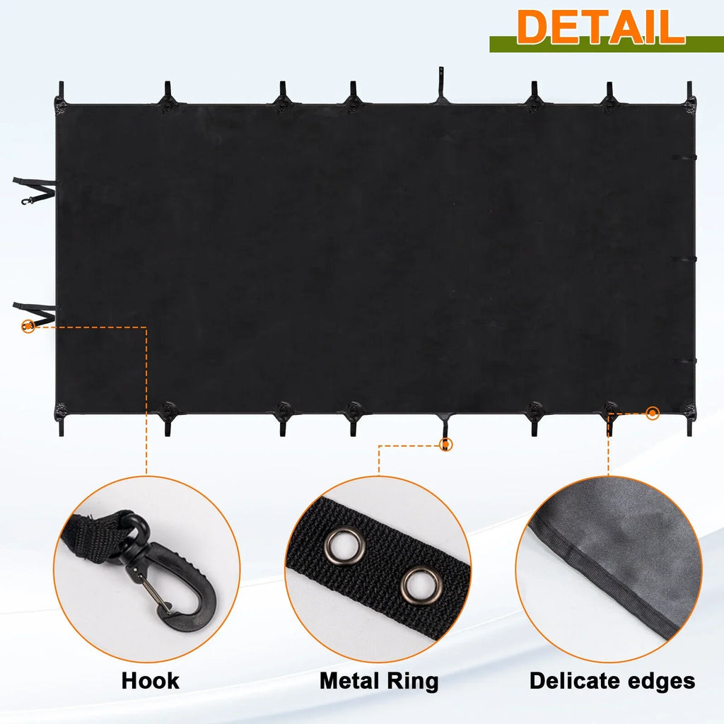 Soft Top Wrangler Top Roof 2-Door PU 2007-2017 JK Black Leather Top Extended Cover Anti-UV Jeep Bikini for