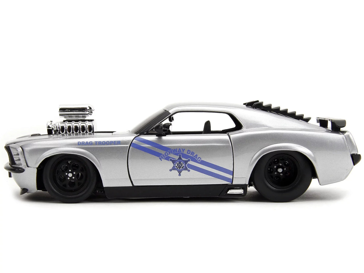 Trooper 429 Jada Drag Boss 1970 Car Diecast Mustang by - Muscle Series Model Highway 1/24 Bigtime Drag Ford Metallic Silver