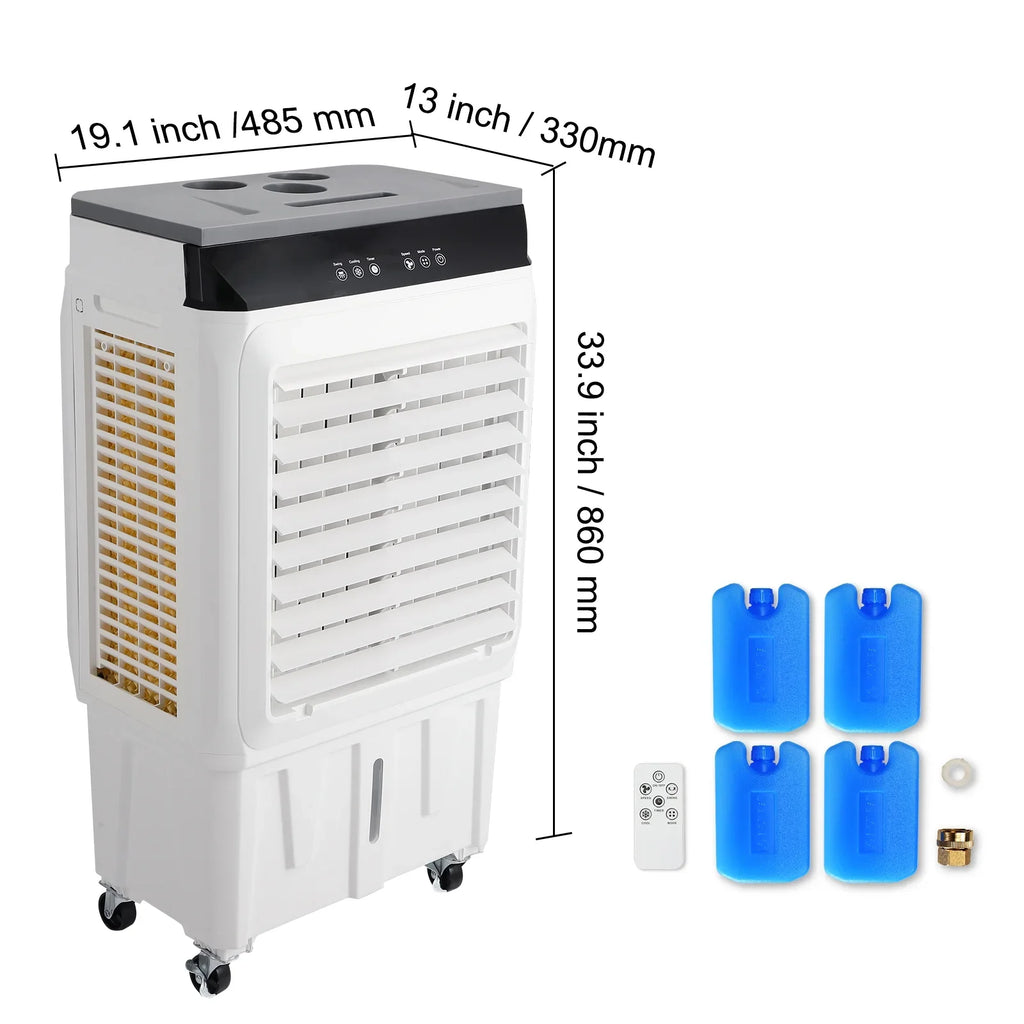 Cooler Air Gal Evaporative Timer 3-in-1 Swamp 7 Cooler 12h SKYSHALO CFM 2100 Humidifier