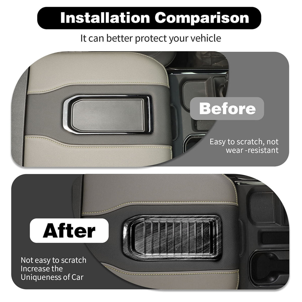 Box Black 2020 Suburban Trim Center Chevy Silverado 2021 For Storage Armrest Fit 2022 Cover Tahoe 2019 Wood Grain SIERRA