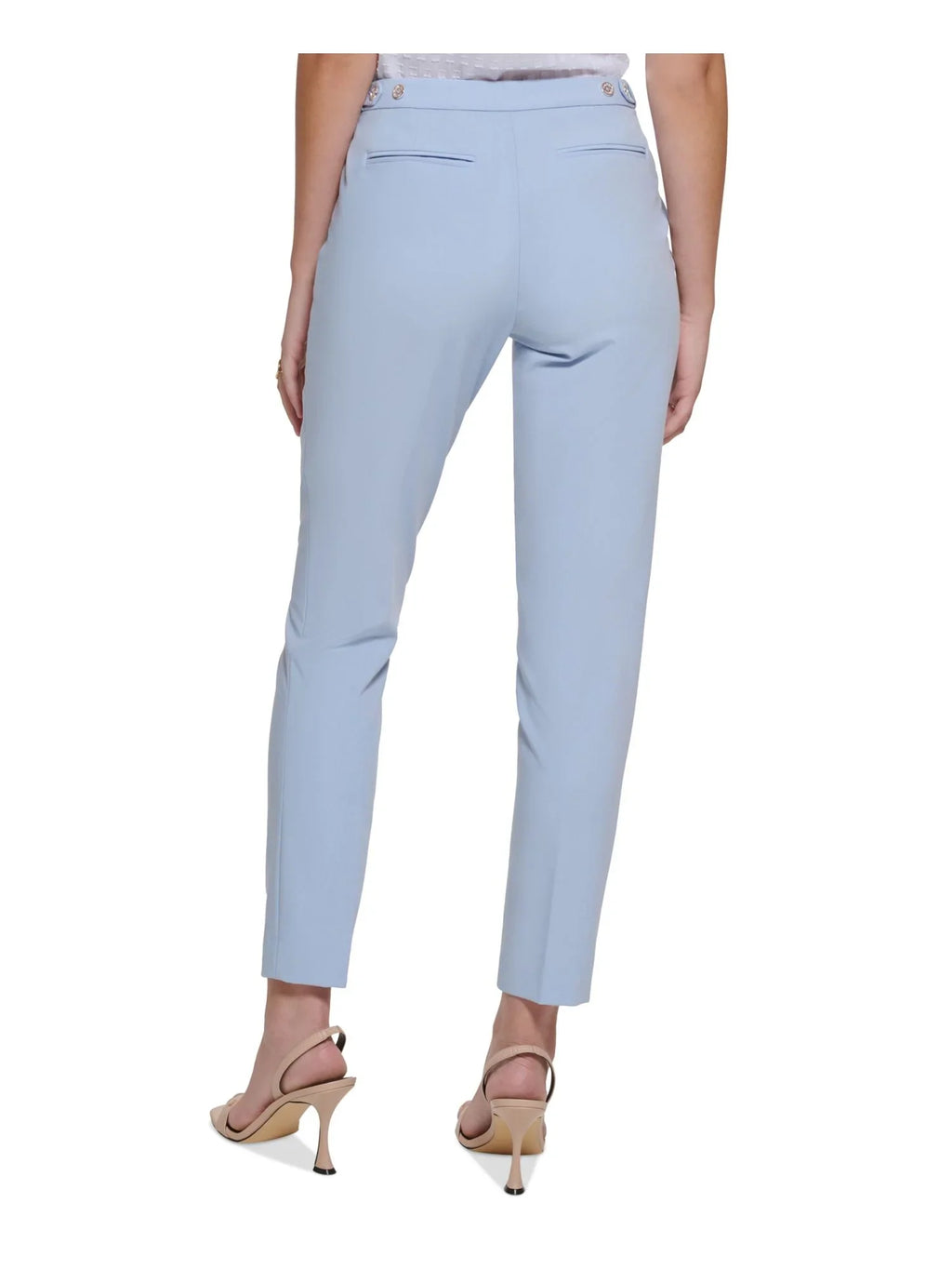 Light 6P To Ankle Pocketed Skinny CALVIN Work Petites Pants Womens Zippered KLEIN Wear Blue