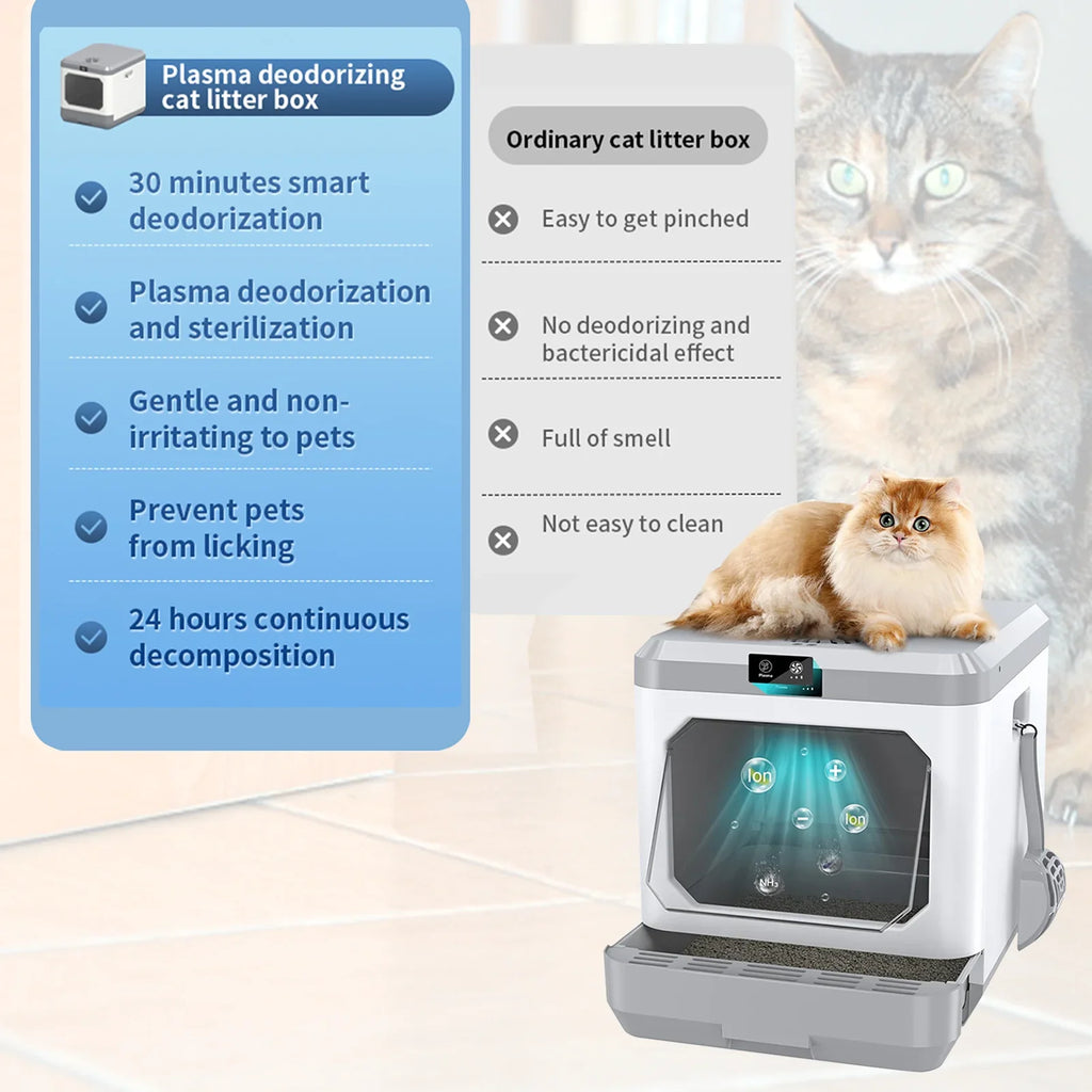 Enclosed Enclosure Litter Removal, Cat Drawer Box, Pan Type Scoop, Litter Easy Large Litter Pottywith Box Odor Cleaning Cat Furniture, And Scoop. Litter Cat Cat Arcwares