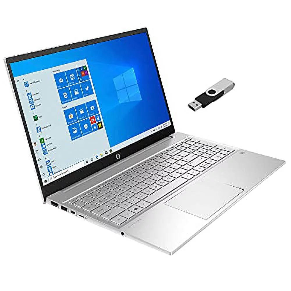 NVMe Pro 15.6inch 2021 32GB FHD RATZK DDR4 Natural 4-Core USB i5-1135G7 10 Windows Webcam 1TB Graphics w/ Laptop Gen SSD Silver 11th Keyboard Xe Pavilion HDMI 15-EG0053CL Intel Iris Touchscreen HP