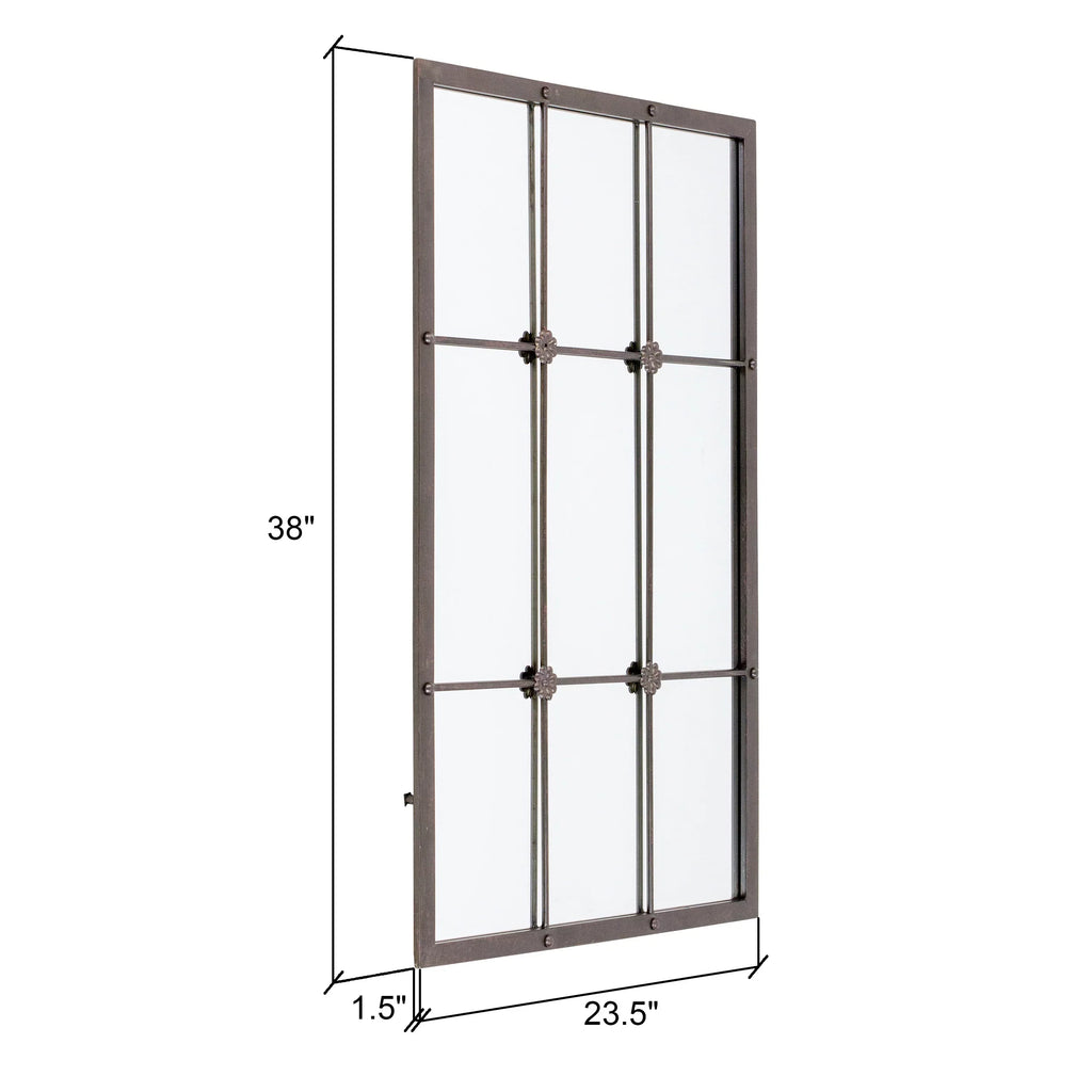 Kinslee 38H Home Mirror Accents Window Pane 23.5W Wall - x in. Aspire