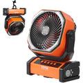 Portable with LED 4 Fan Rechargeable Timer Lantern Swivel inch Speeds SKYSHALO 9