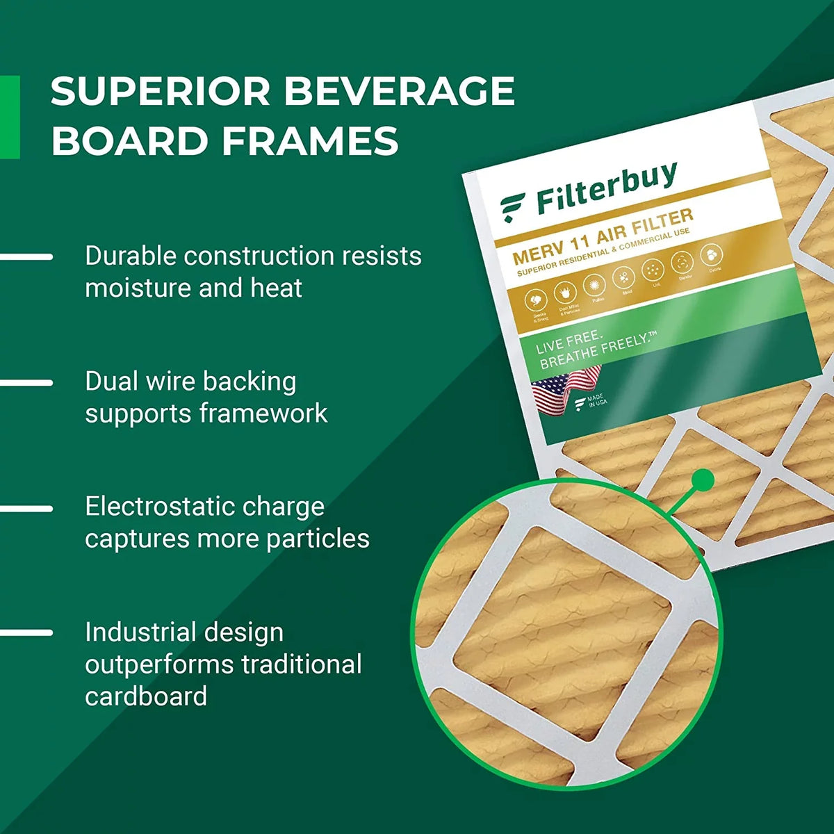 MERV Filters Furnace HVAC Filterbuy Pleated 16x36x2 11 Air AC (12-Pack)
