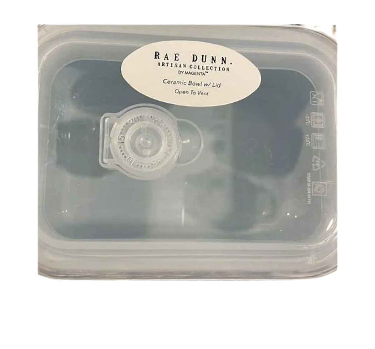 TREATS Letters Rectangle EASTER Leftovers LL Dunn Black Vent Blue Kitchen Bowl Easter with Rae and Lid Ceramic