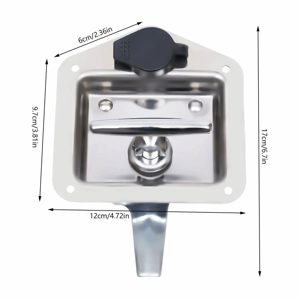 Tool Door Keys 6 of Folding w/ Lock 12 T-handle RV Set Latch Steel Box Stainless