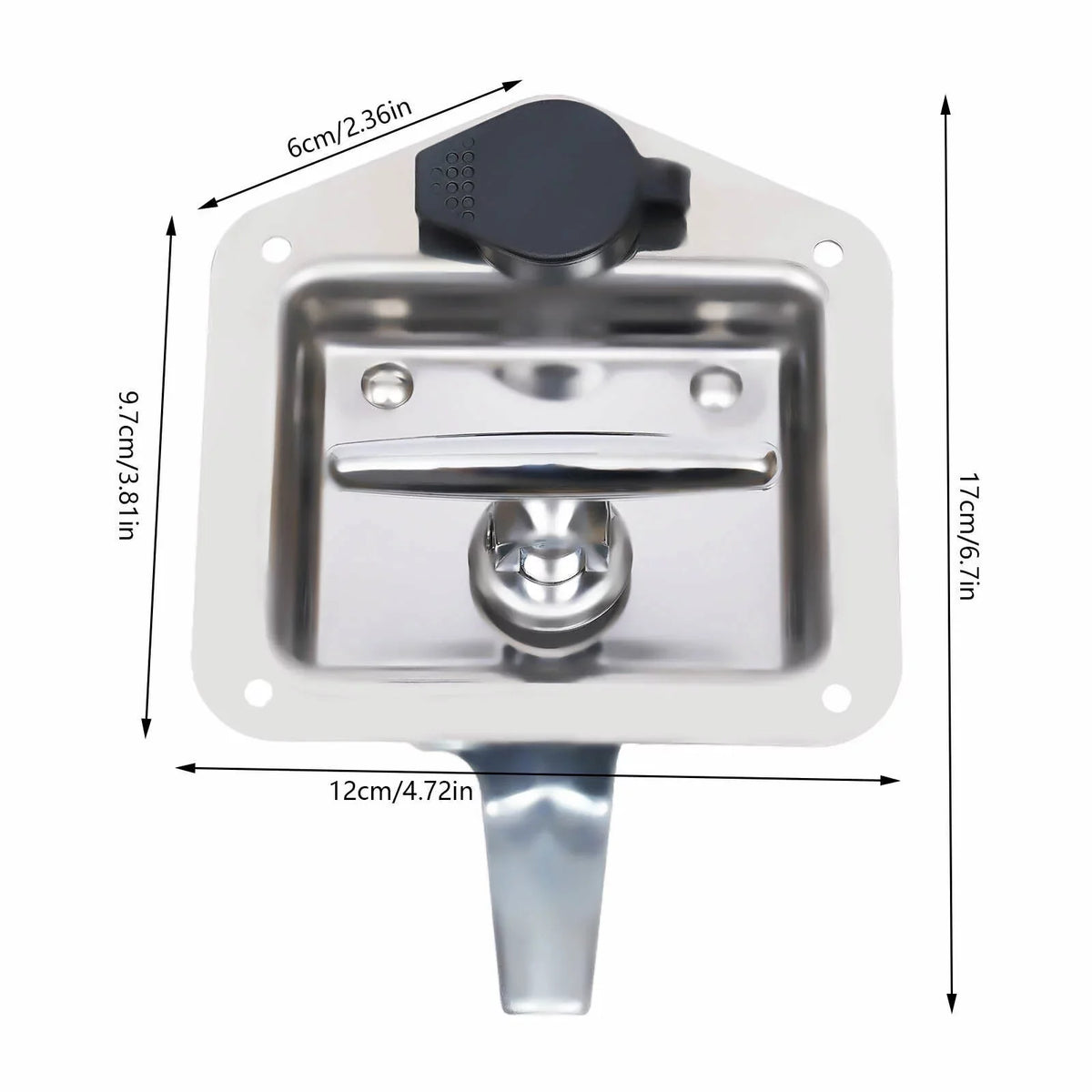 Tool Door Keys 6 of Folding w/ Lock 12 T-handle RV Set Latch Steel Box Stainless