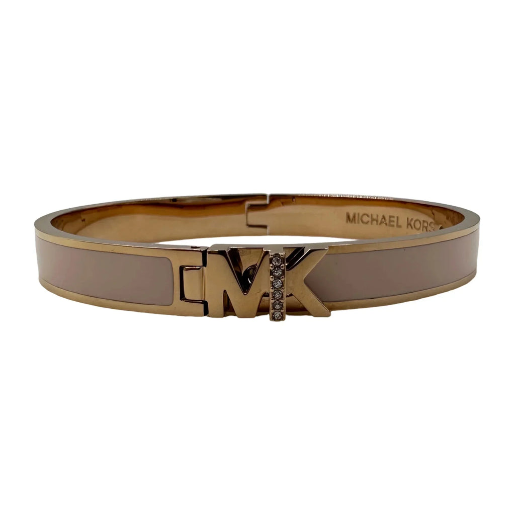 Michael Haute Rose-Gold Bangle Kors Pink Crystal - MKJ7707791 Bracelet Enamel