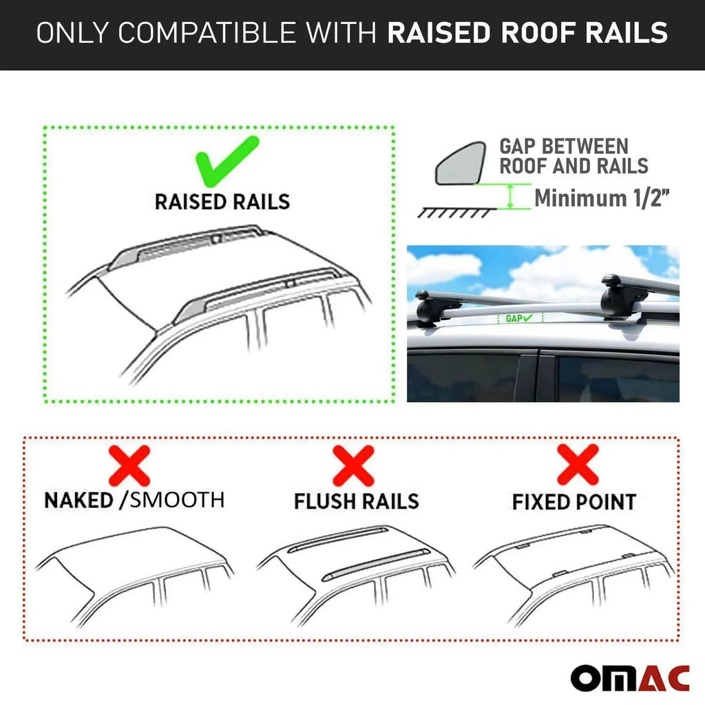 Car Wagon 46" Rack Cargo Carrier Bicycle Top Roof Subaru Outback Bar Cross For