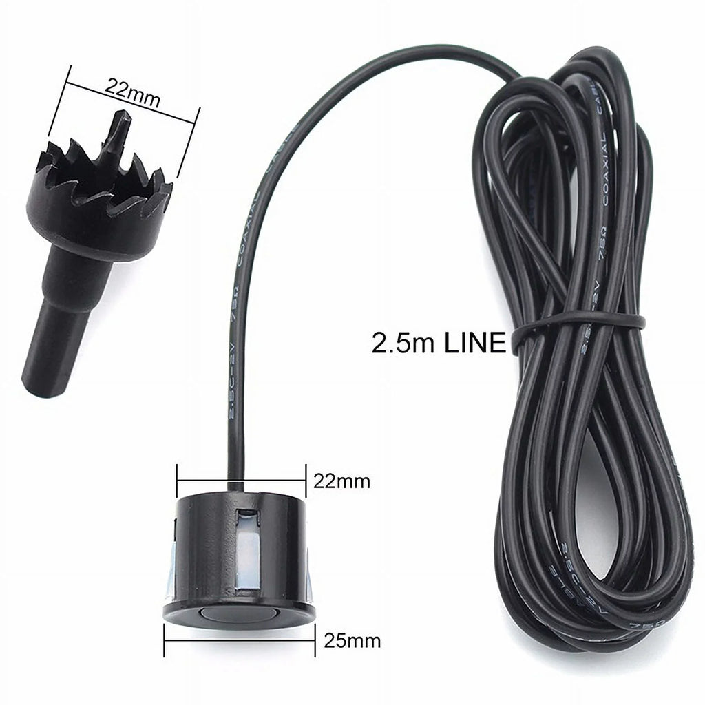 Kit+Universal Blind Backup Warning Vision Reverse View Detection and System 4.3in Parking Monitoring Rear Spot Car HD Sensor Set Camera Monitor Night Radar