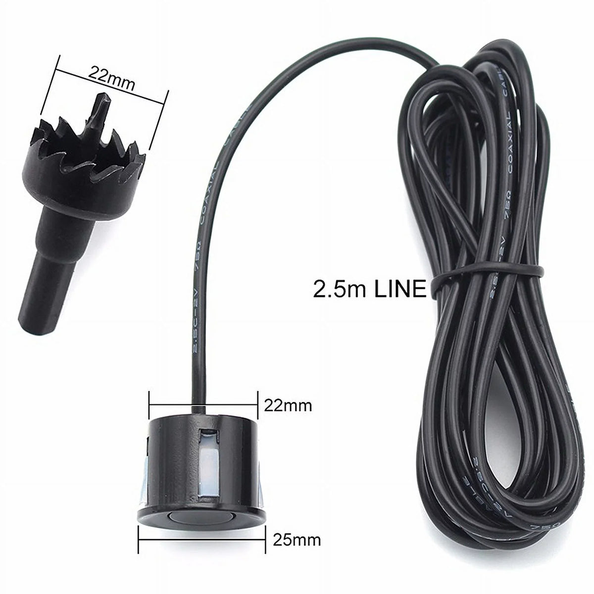 Kit+Universal Blind Backup Warning Vision Reverse View Detection and System 4.3in Parking Monitoring Rear Spot Car HD Sensor Set Camera Monitor Night Radar