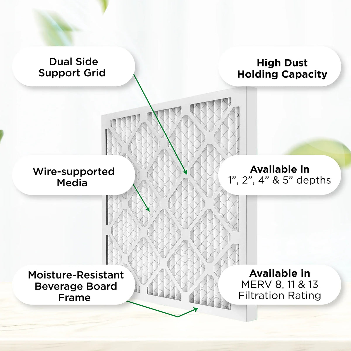 4" 20x20x4 Filters Air Pleated Pack. MPR MERV Furnace x 3-3/4 Pamlico. 19-1/2 Actual Size: 11, AC 1000 19-1/2 by x 3